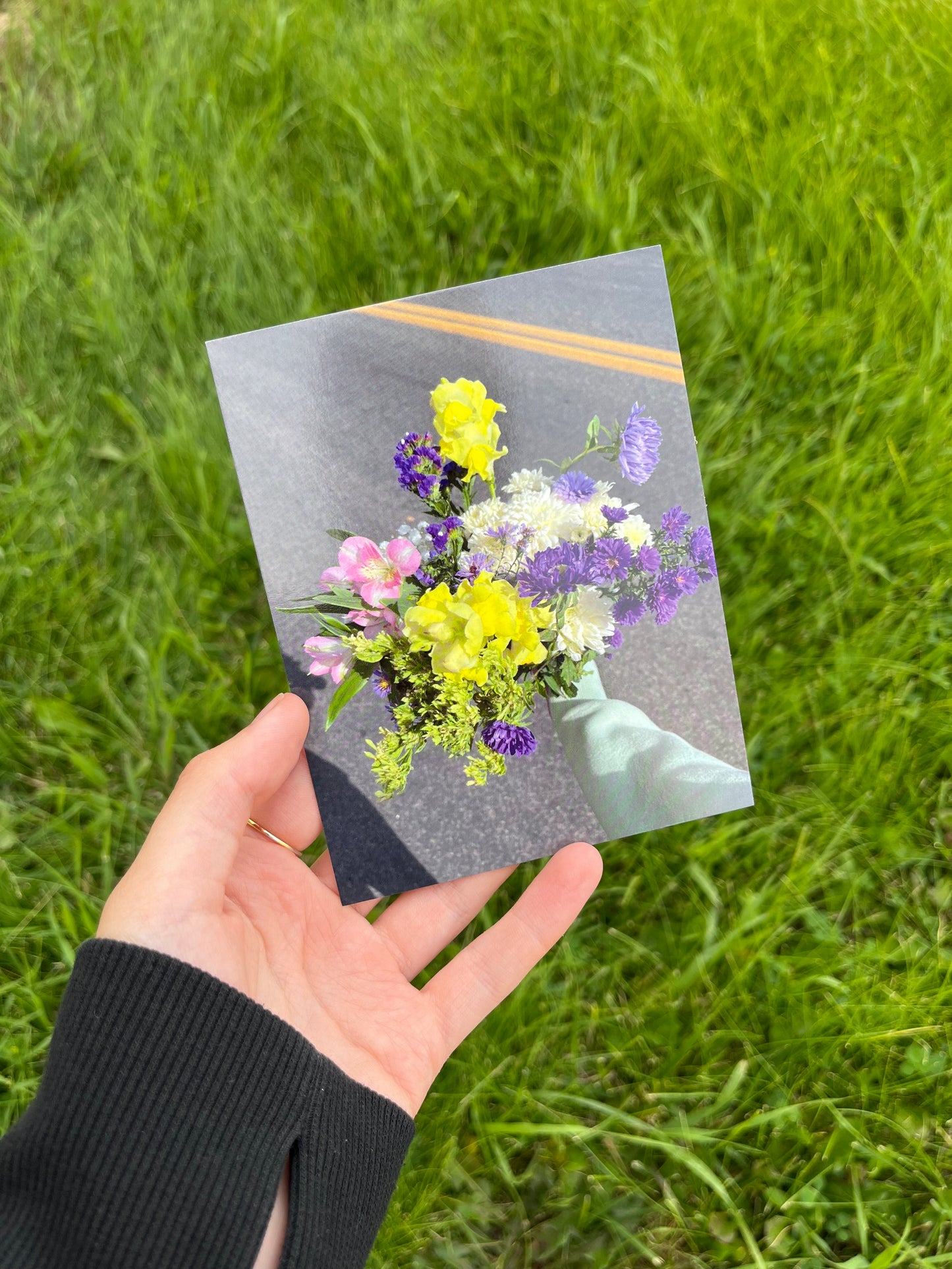Farmers Market Flower Bouquet Postcard