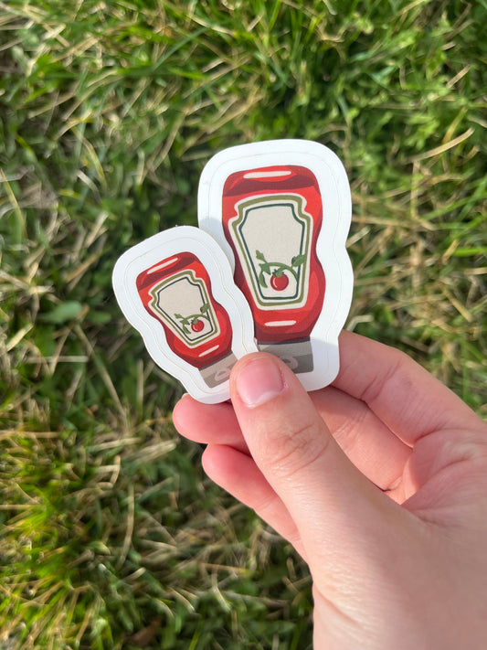 Ketchup Bottle Adhesive Sticker