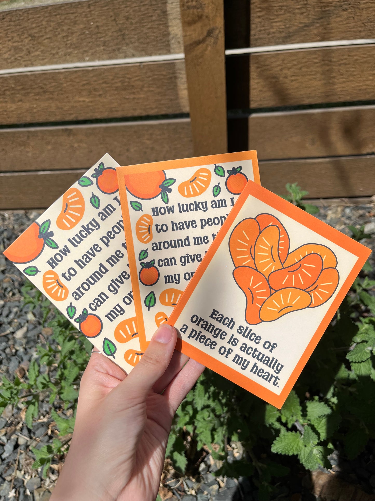 Each Slice is a Piece of my Heart Orange Card