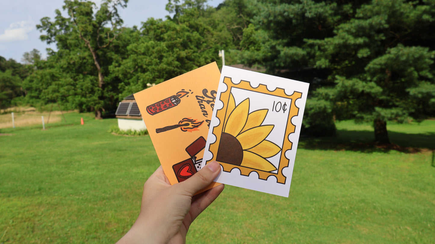 Rest Is Hotter Than Burnout Fire Card/Postcard