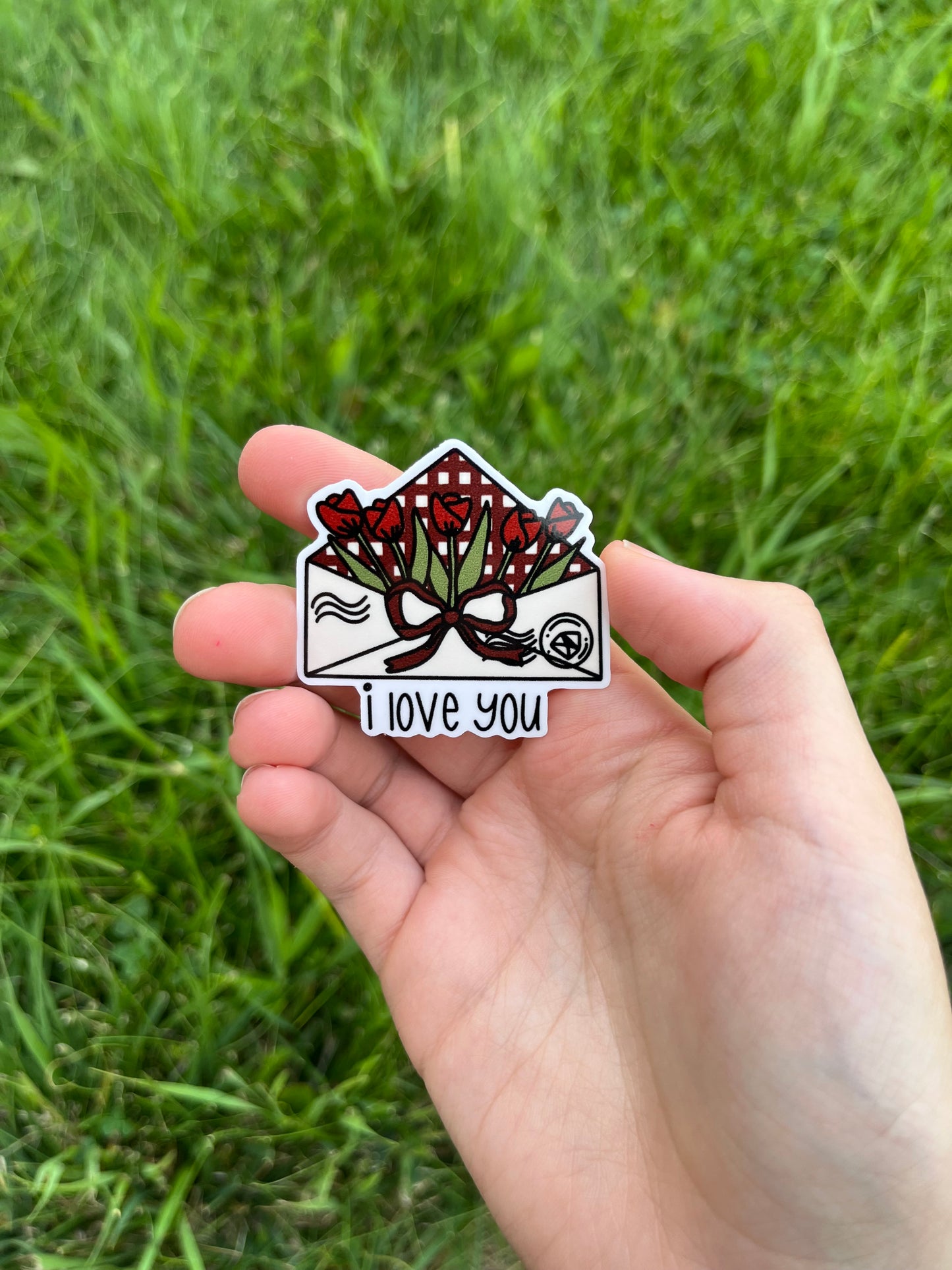 Loving Phrases Tulip Envelope Sticker