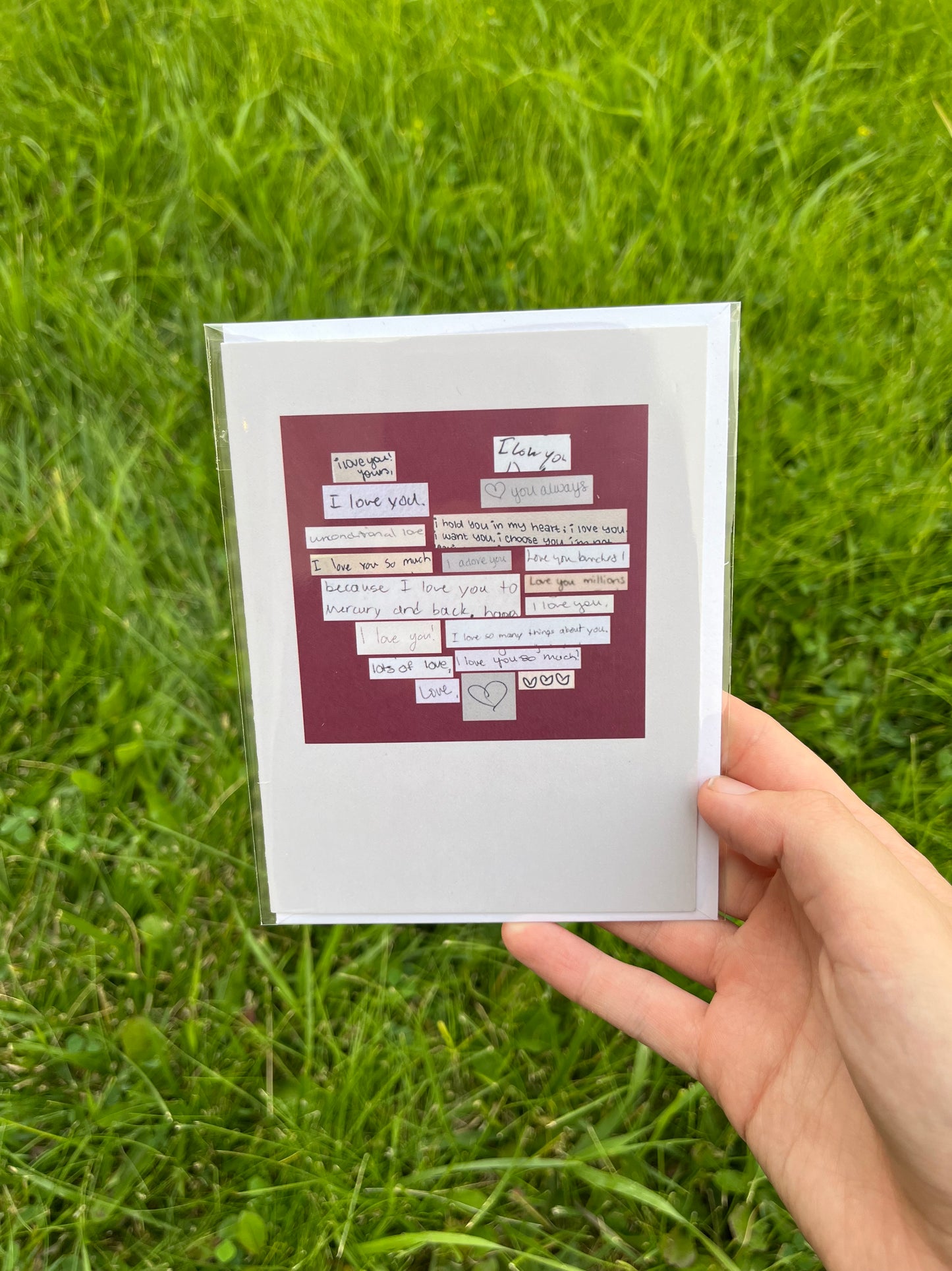 Handwritten Love Letter Heart Card