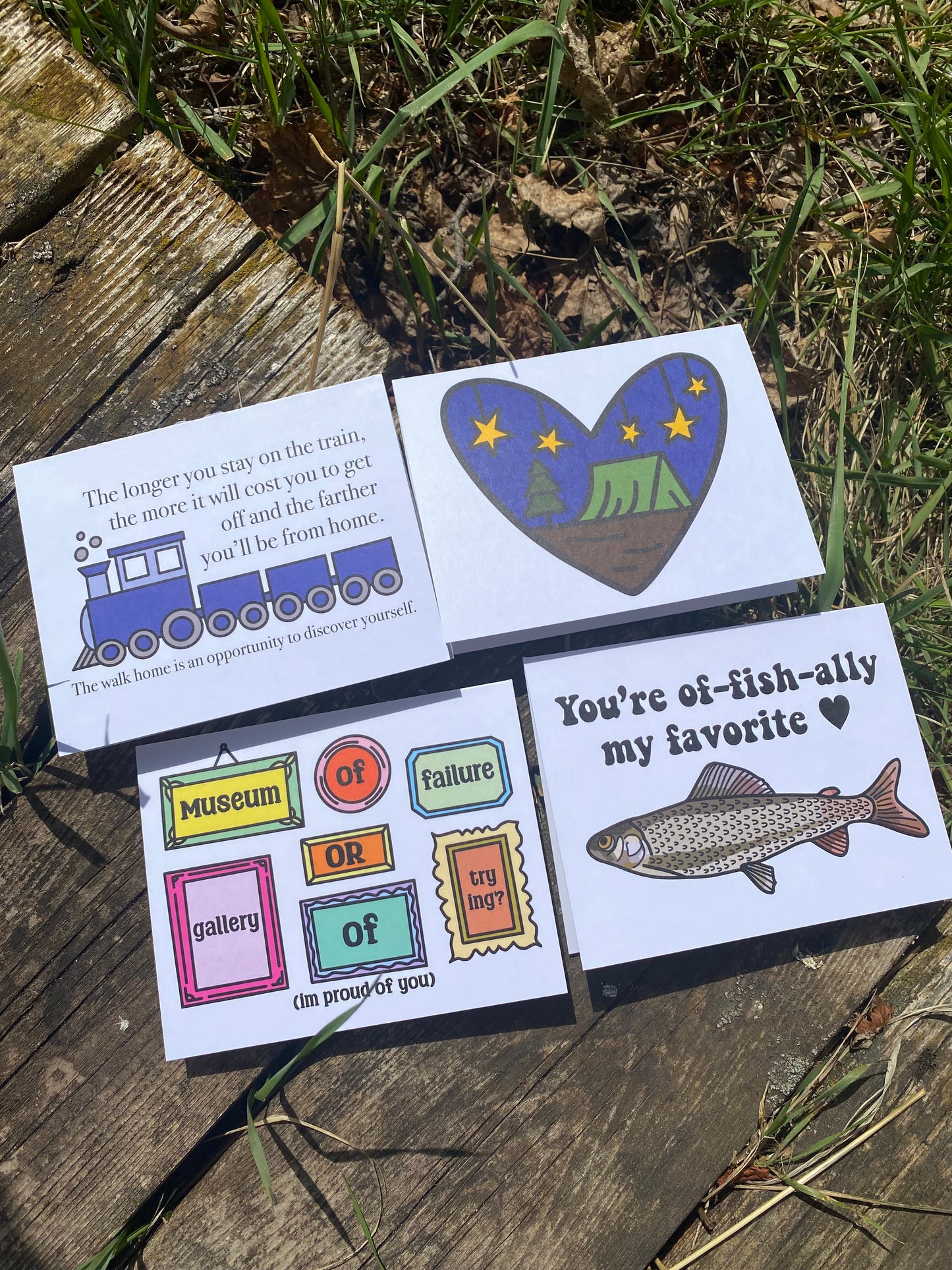 The Train and The Walk Home Card