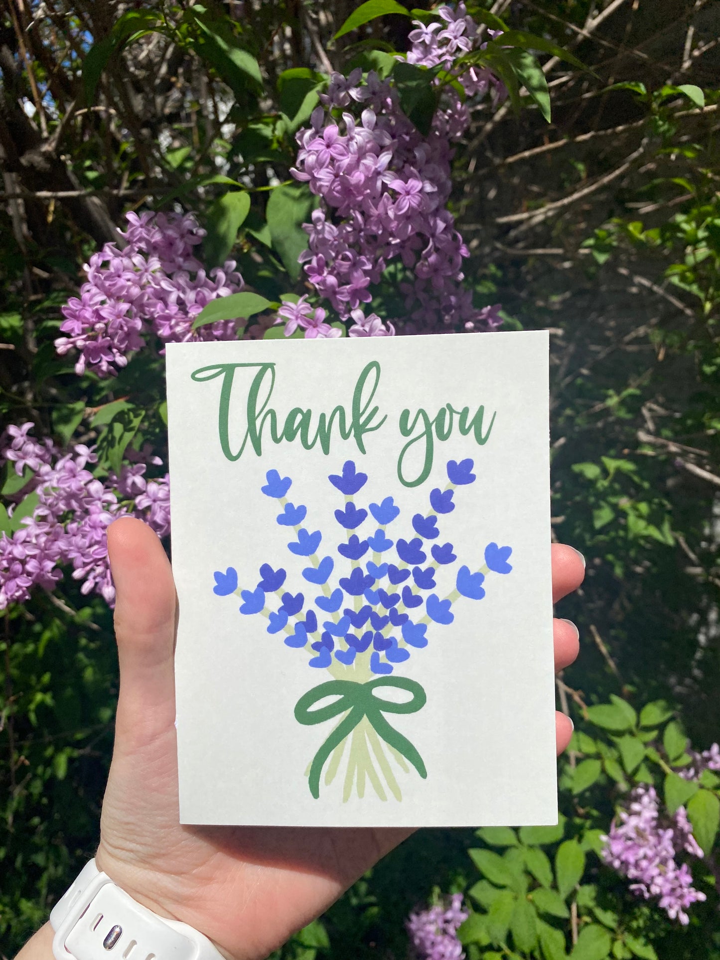 Lavender Bouquet Thank You Card