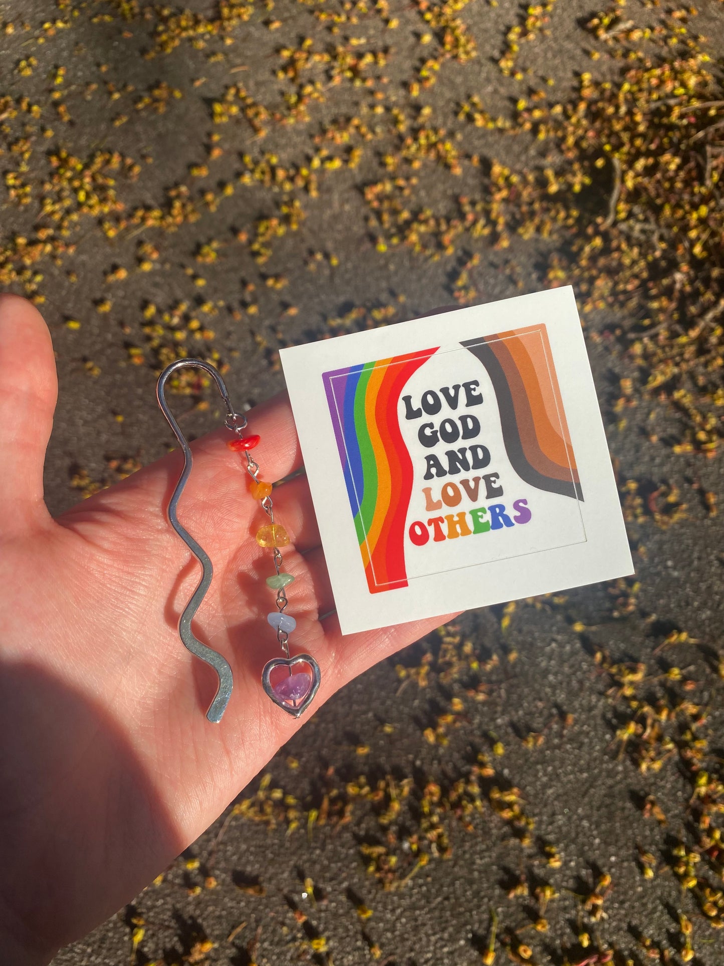 Love God and Love Others Inclusivity Adhesive Sticker